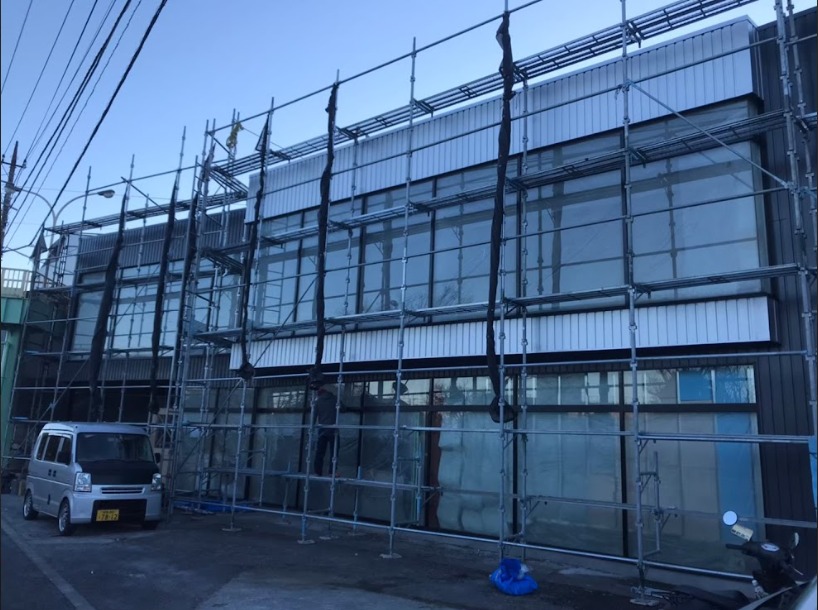 神奈川県藤沢市大型店舗外壁塗装
