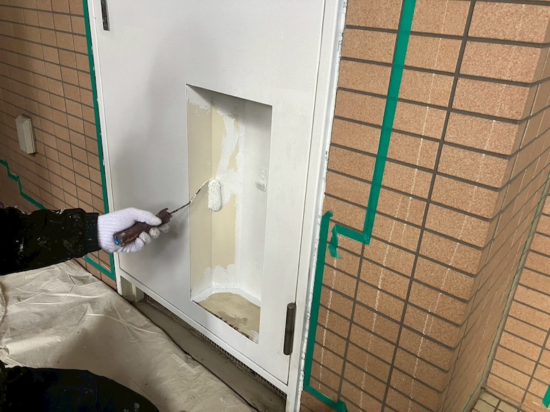 神奈川県厚木市 マンション大規模改修工事 外装タイル打診検査・PS下地処理・塗装を実施しました