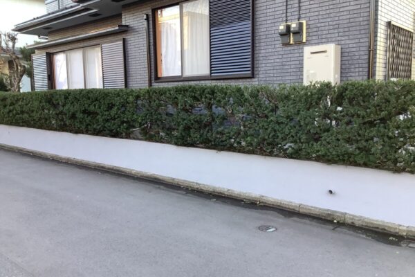 神奈川県厚木市　外壁・屋根塗装工事　付帯部　塀の塗装