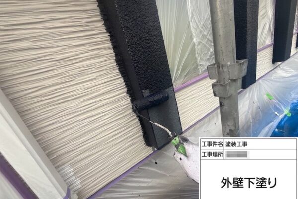 外壁のアクセントになる場所はブラックで塗装しました！｜神奈川県厚木市