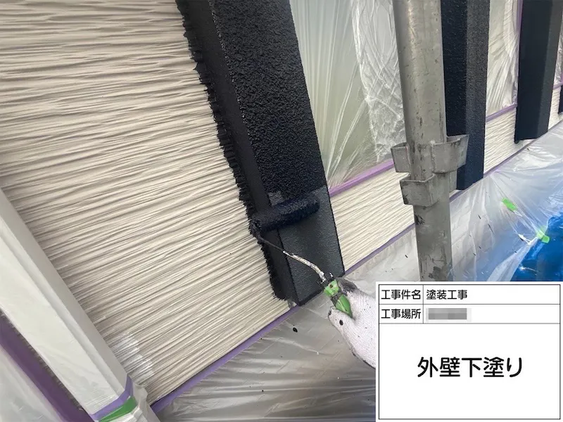 外壁のアクセントになる場所はブラックで塗装しました！｜神奈川県厚木市